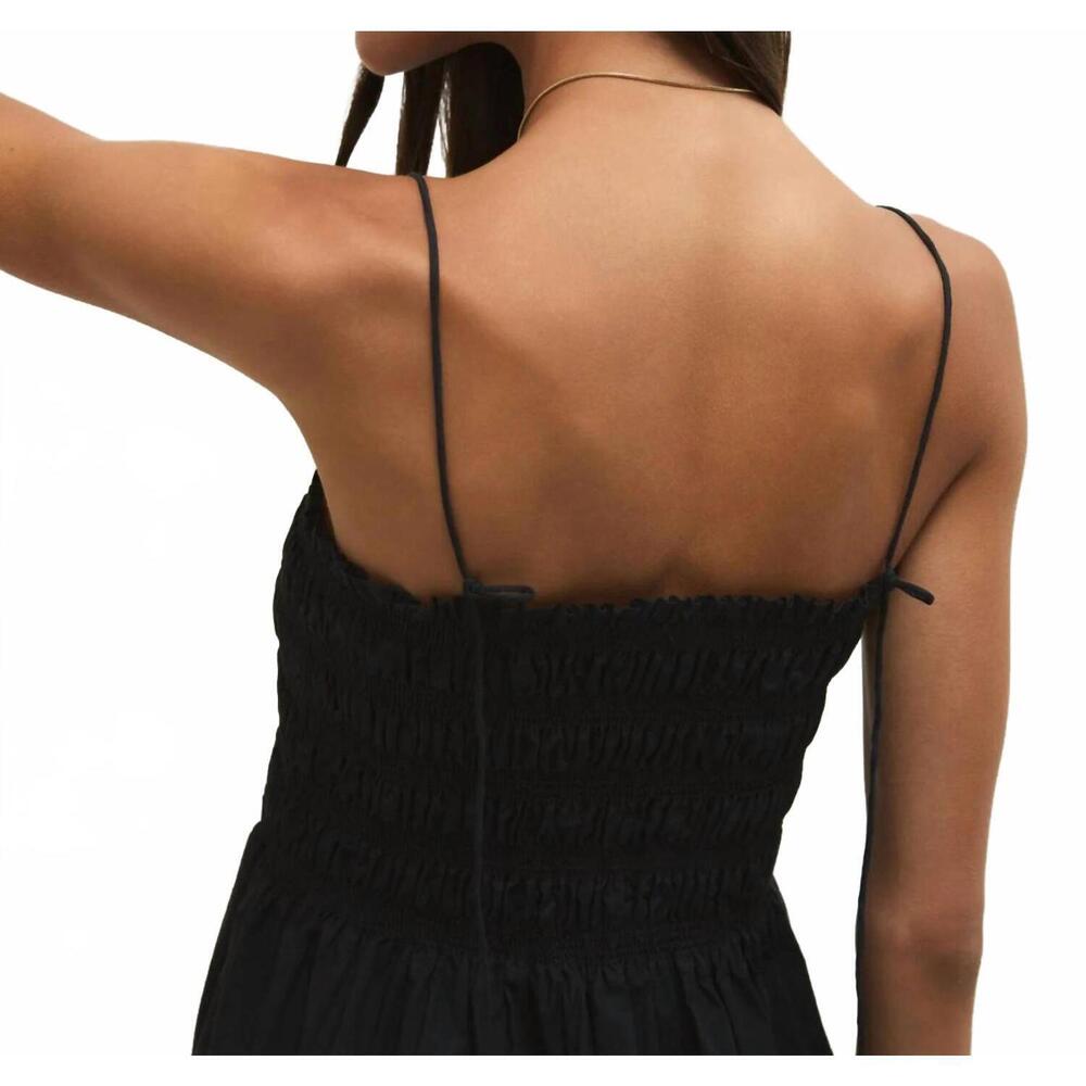 NEW Z SUPPLY cornelia poplin midi dress in black - Picture 5 of 9